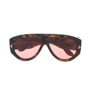 Tom Ford Bronson Round Sunglasses - Pink and Tortoise